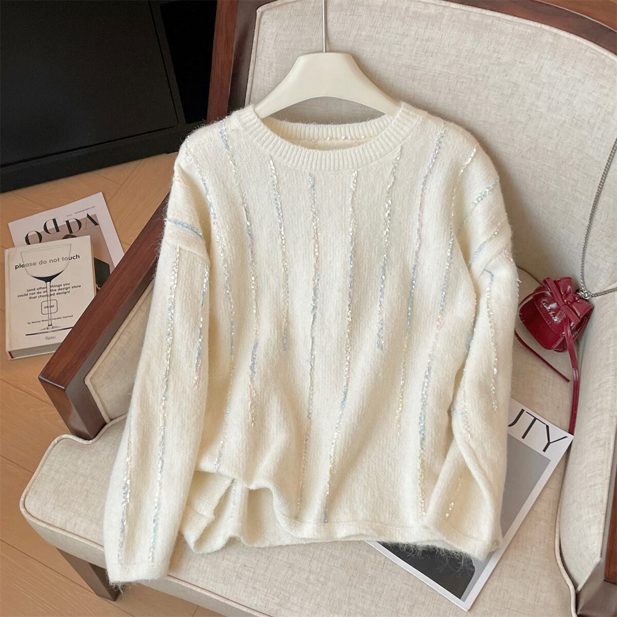 【tops】クルーネックニットセーター　M29212