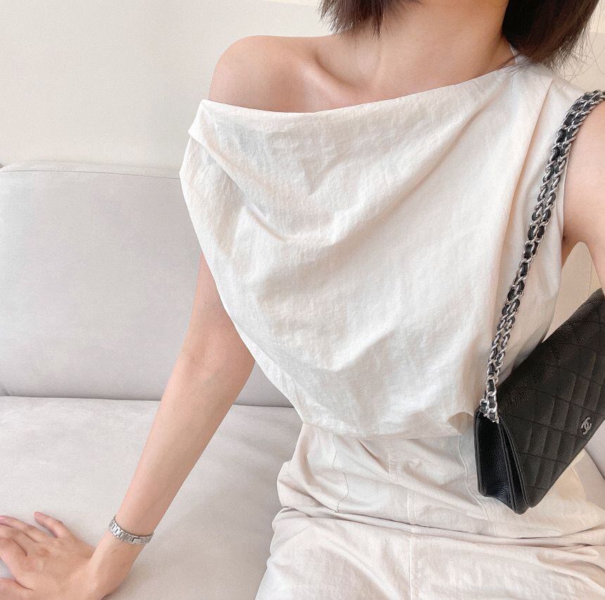 【dress】オフショルダースリットワンピース G20073