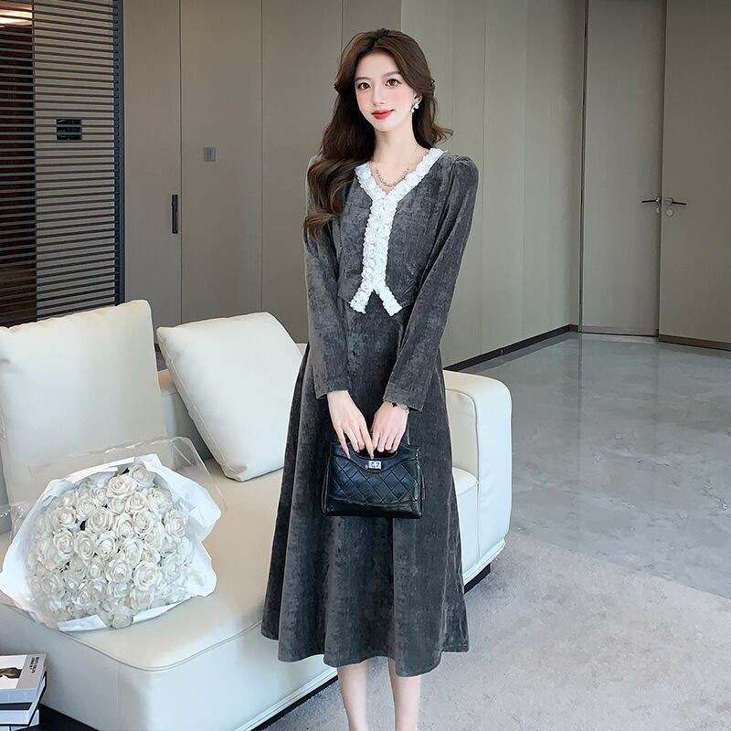 【dress】立体フラワーデートワンピース　M28255