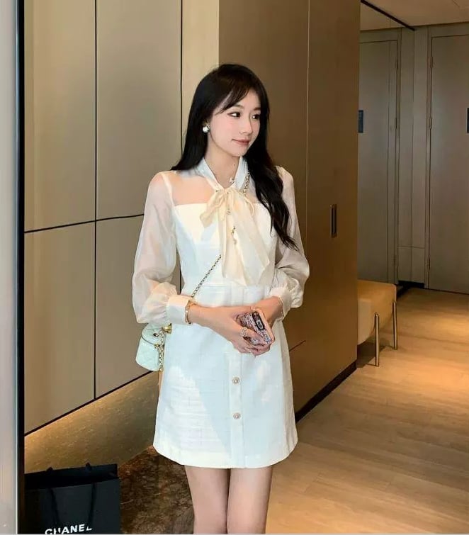 【dress】高級感リボンワンピース G19495