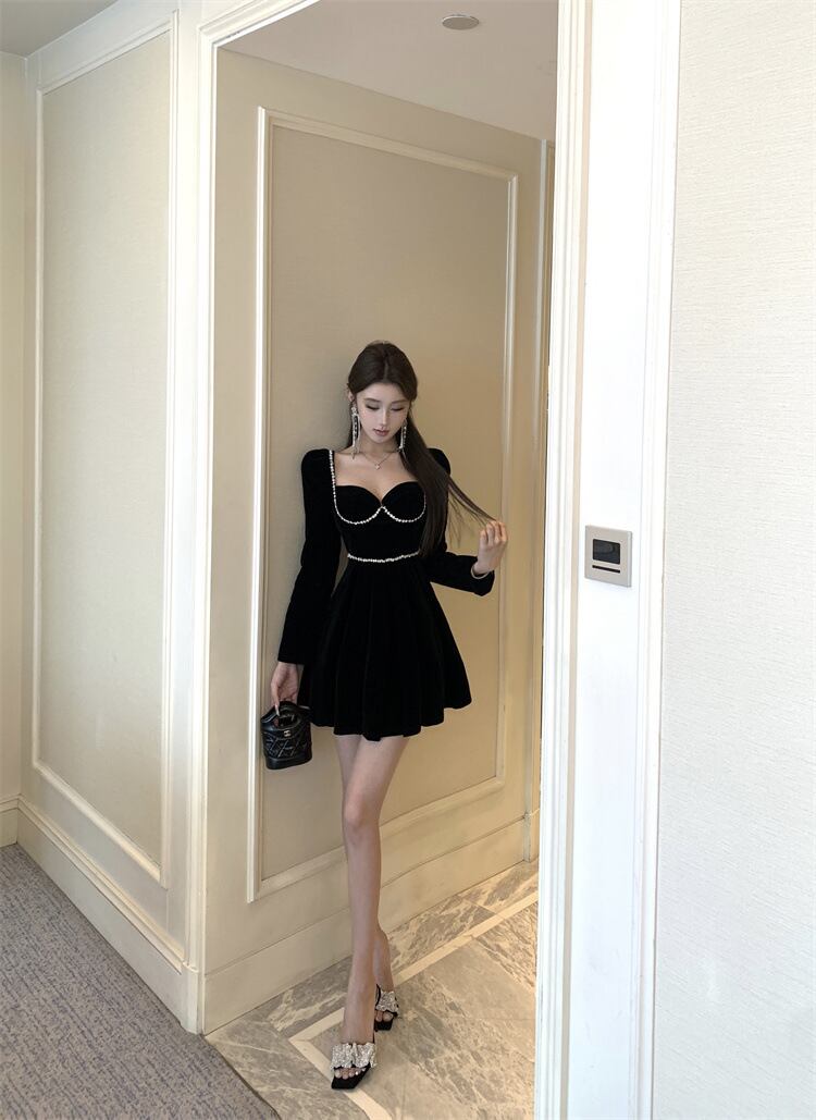 【dress】ビジューデートワンピース　M27806