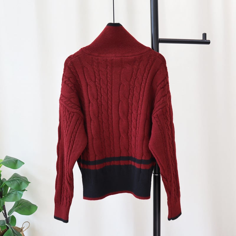 【outer】ファスナーニットカーデ　M27907