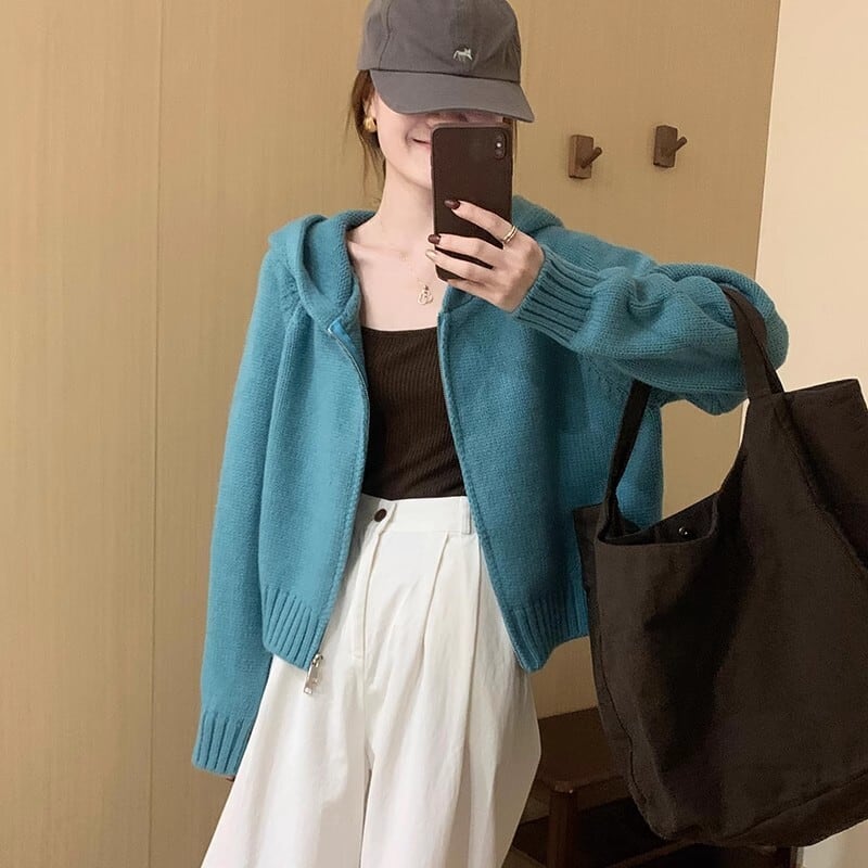 【outer】ファスナーニットカーデ　M27078