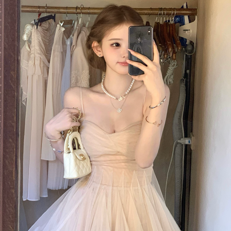 【dress】ギャザーフリルチュールミニワンピース Q8417