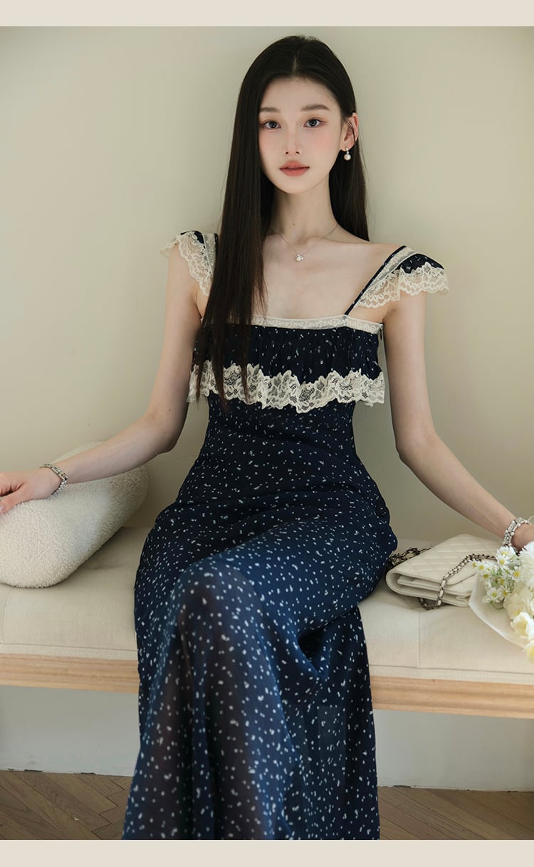 【dress】レースフリルキャミワンピース　M31661
