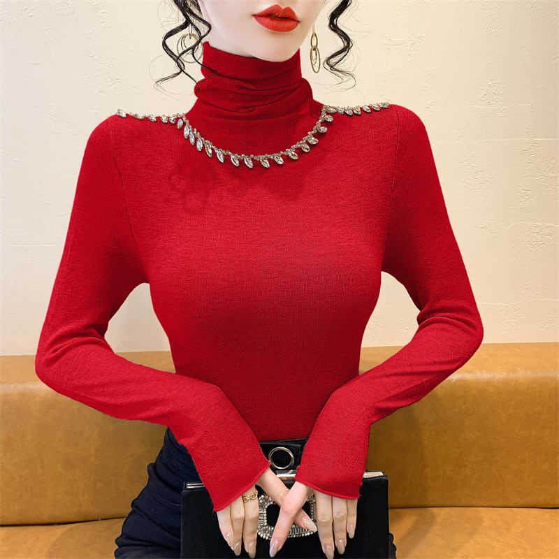 【tops】ビジューニットトップス　M27731