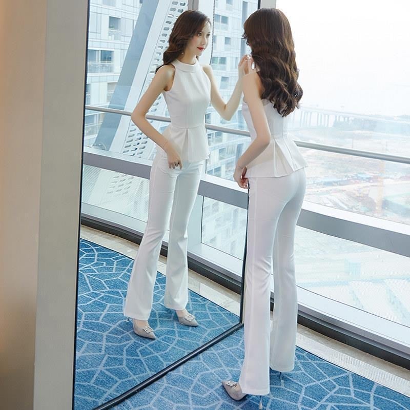 【set】タンクトップ+ラッパズボン２点セットF7187