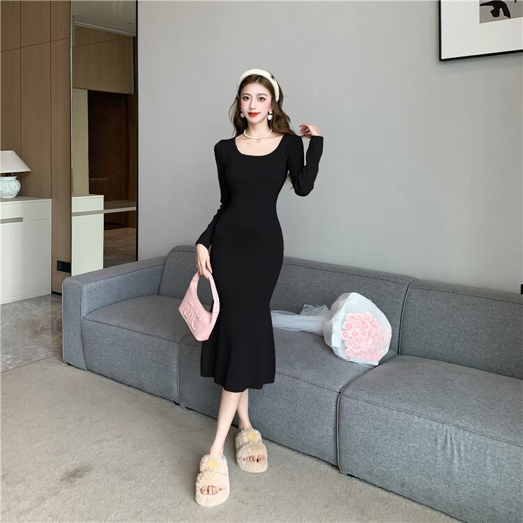 【dress】マーメイドニットワンピース　M18607