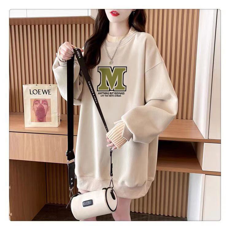 【tops】裹起毛プリントプルオーバー　M28809