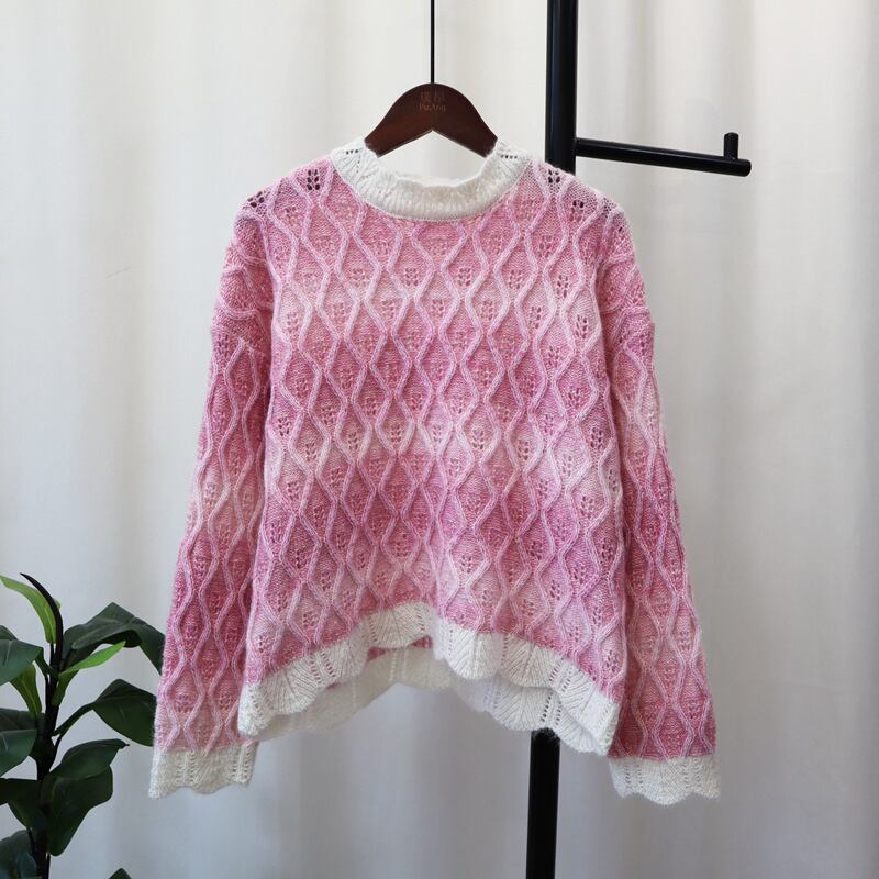【tops】クルーネックニットセーター　M18525