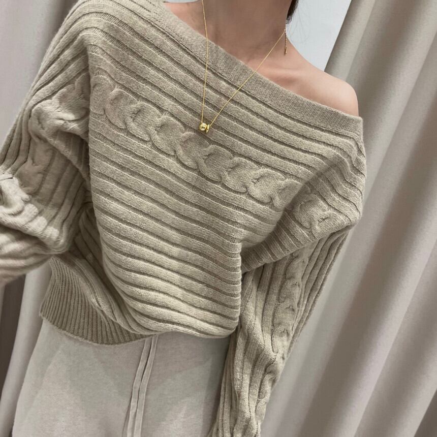【tops】ニットプルオーバー　M19196