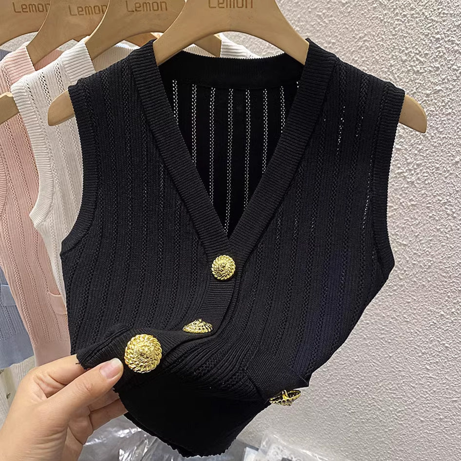 【tops】4色リボン付きキャミソール F7576