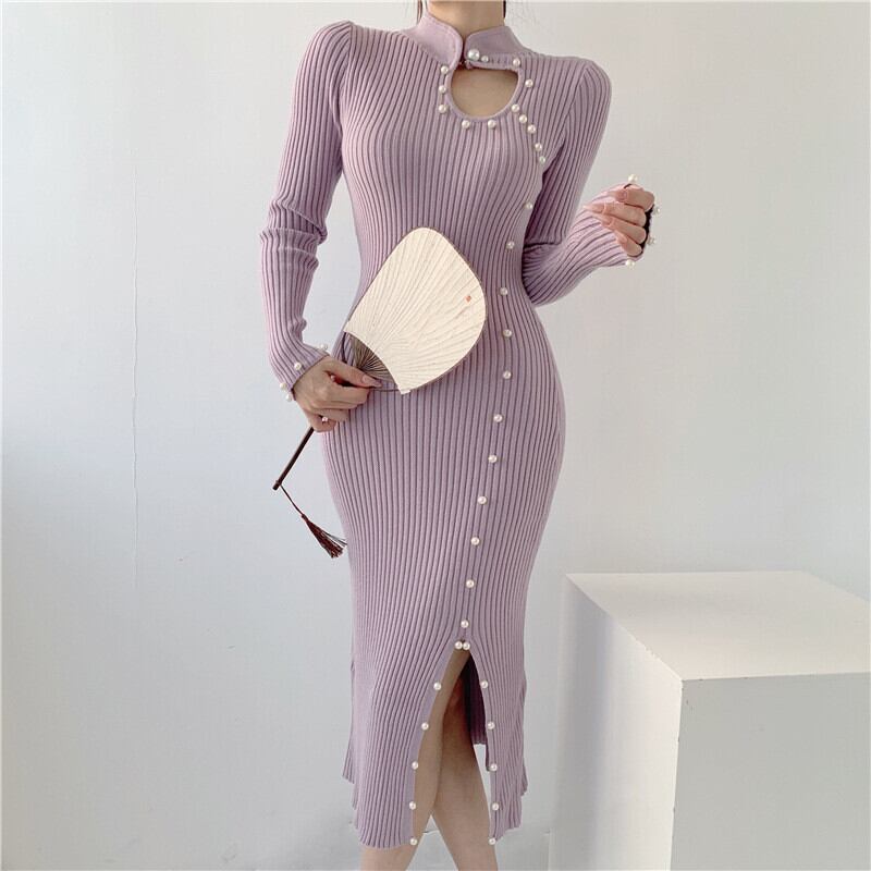 【dress】パールニットワンピース　M28212