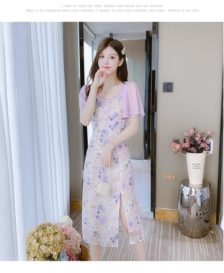 【dress】スクエアネック花柄ワンピース G20663