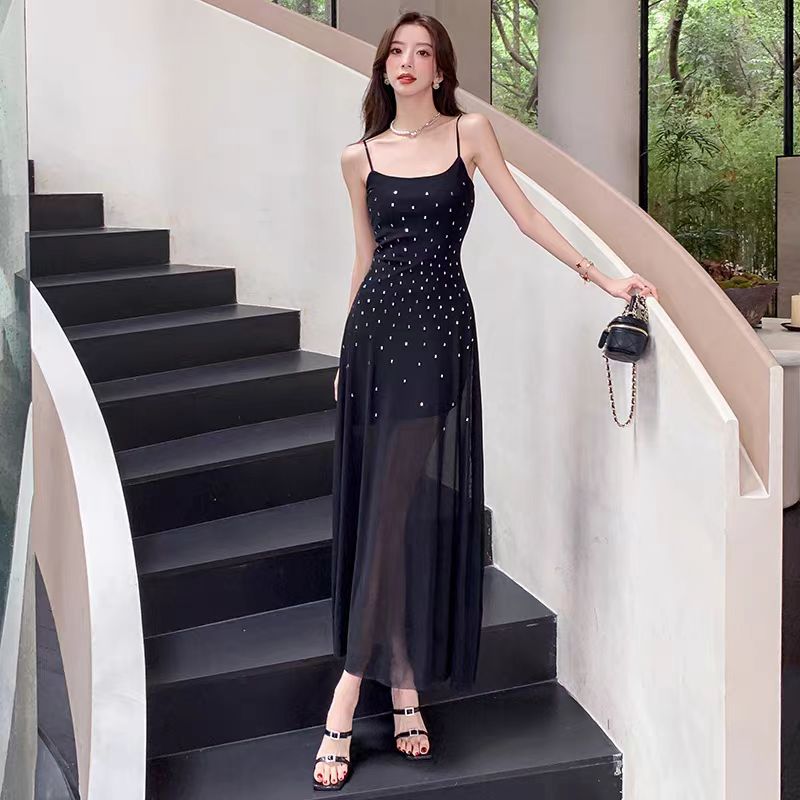 【dress】メッシュマーメイドデートキャミワンピースG21703