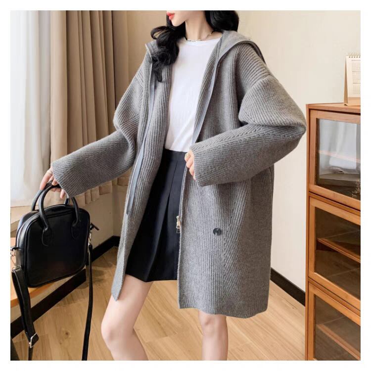 【outer】ファスナーニットカーデ　M28487