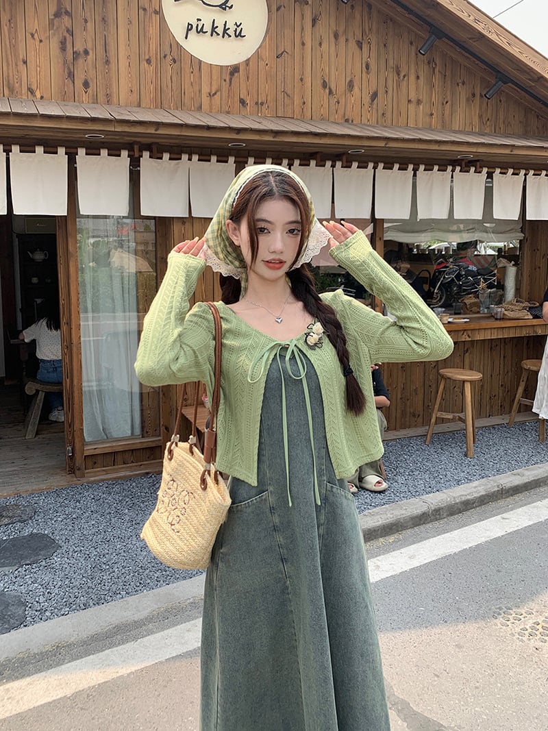 【dress】デニムキャミワンピースG21377