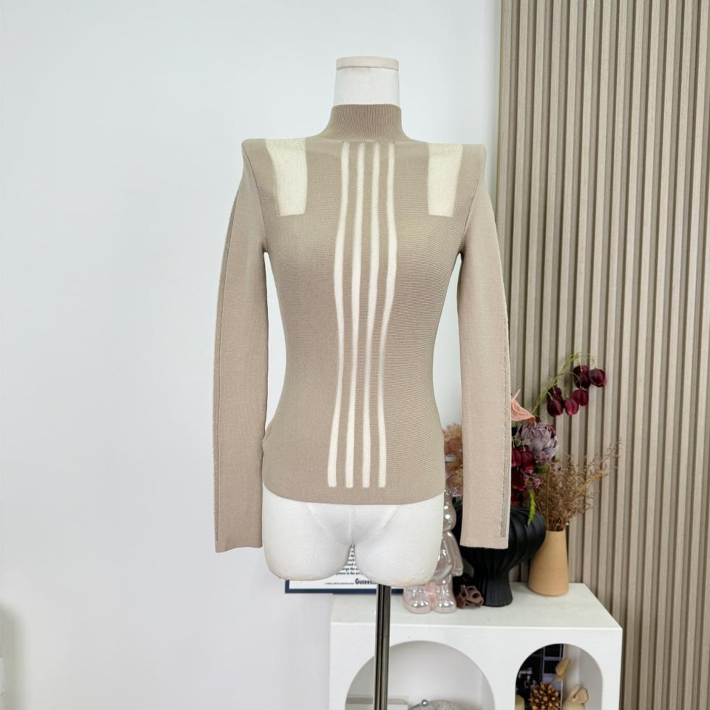 【tops】透け感ニットトップス Q7613