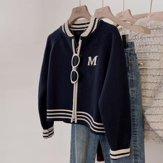 【outer】ファスナーニットカーデ　M29234