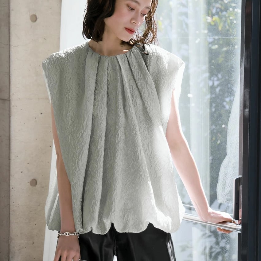 【tops】ジャカードトップス　M24075
