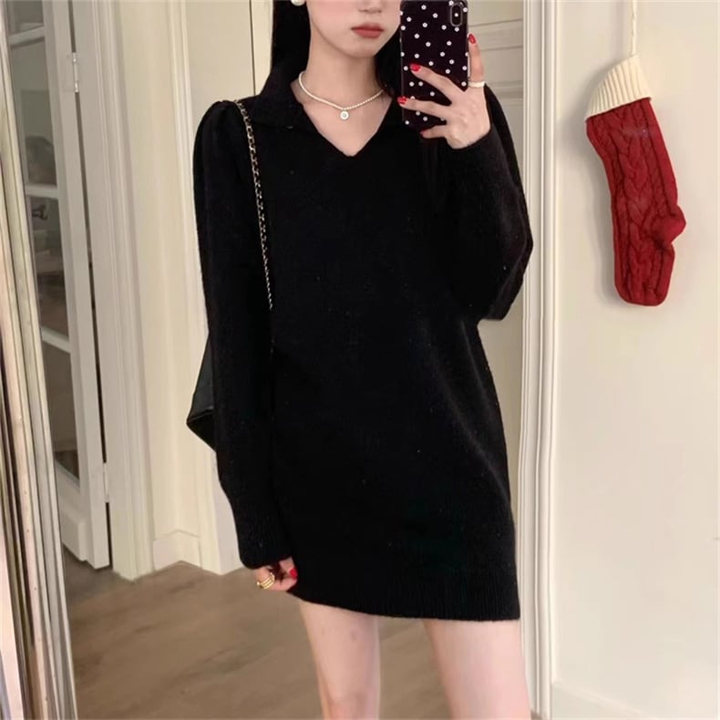 【dress】ニットワンピース　M25887