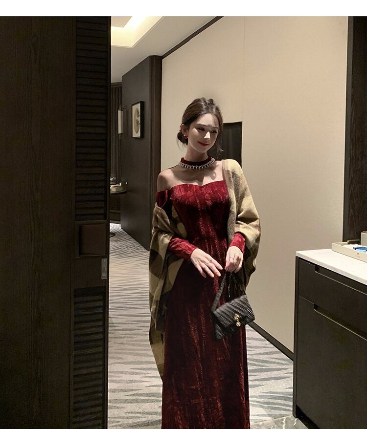 【dress】ビジュードッキングデートワンピース　M28156
