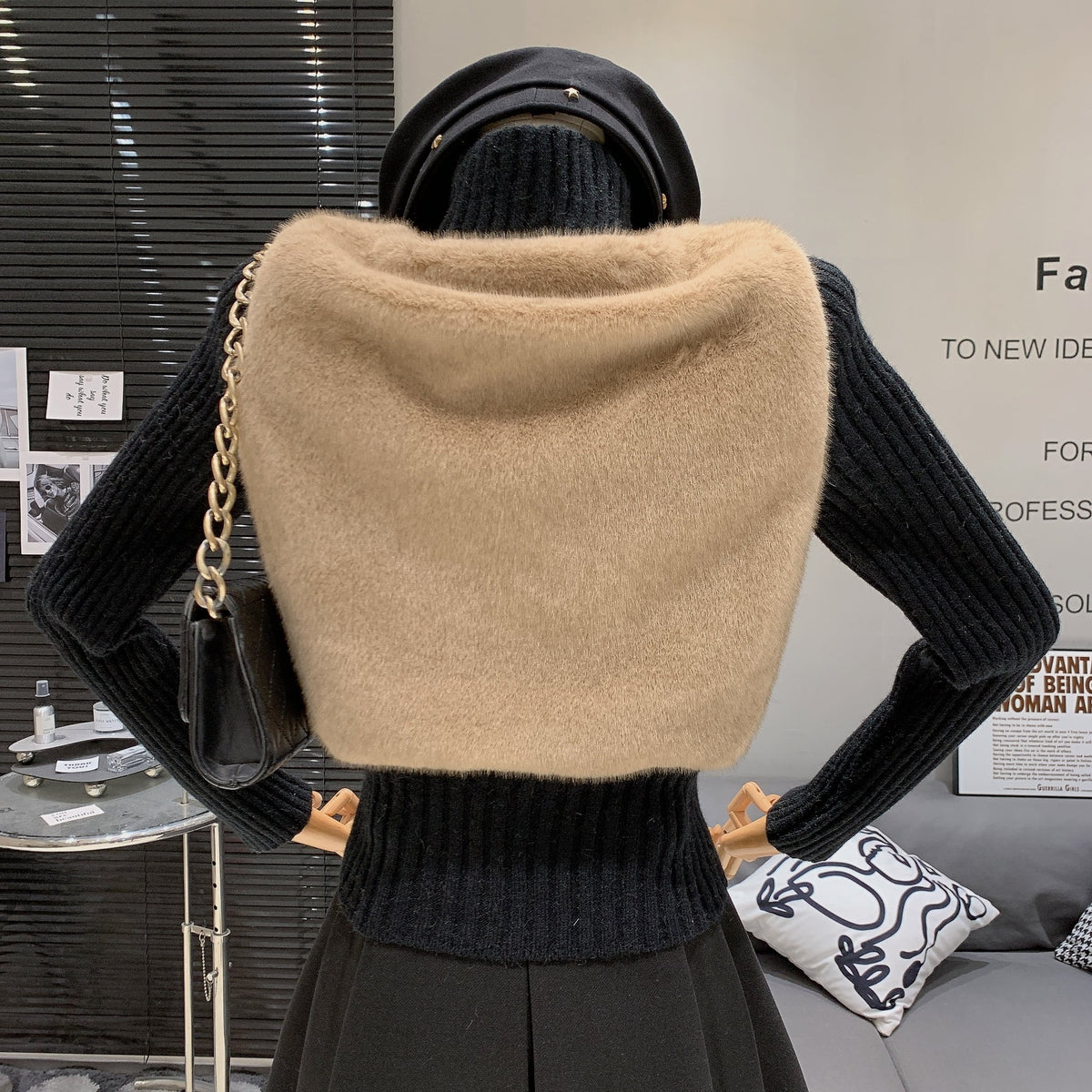 【outer】ファードッキングニットアウター　N2846
