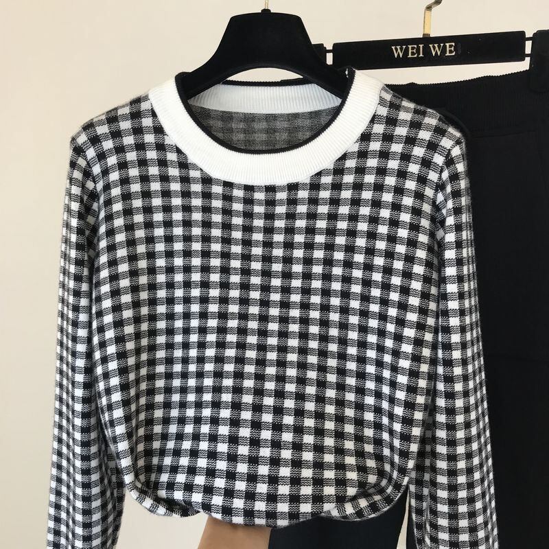 【set】着心地良い気質満点レトロINS風ルーズニットトップス+パンツ２点セット G3138