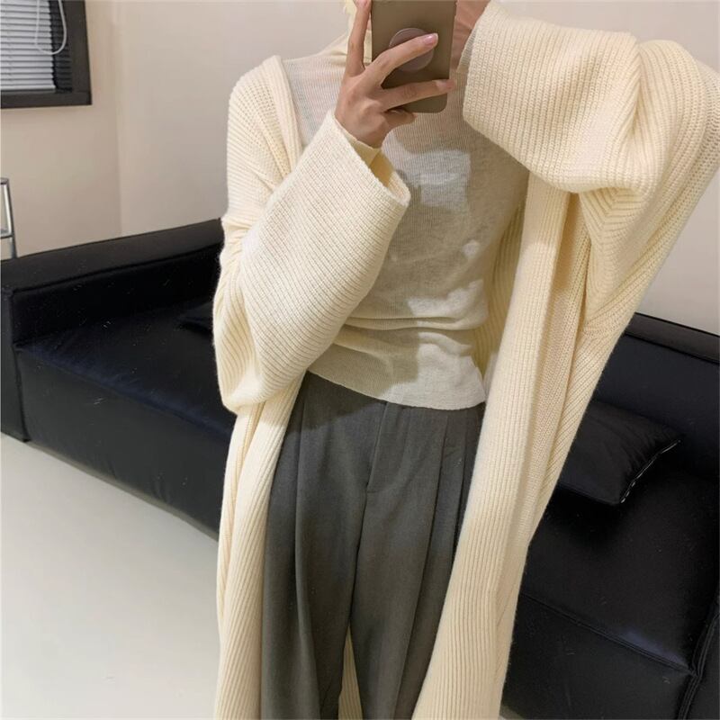 【outer】ロング丈ニットカーデ　M18410