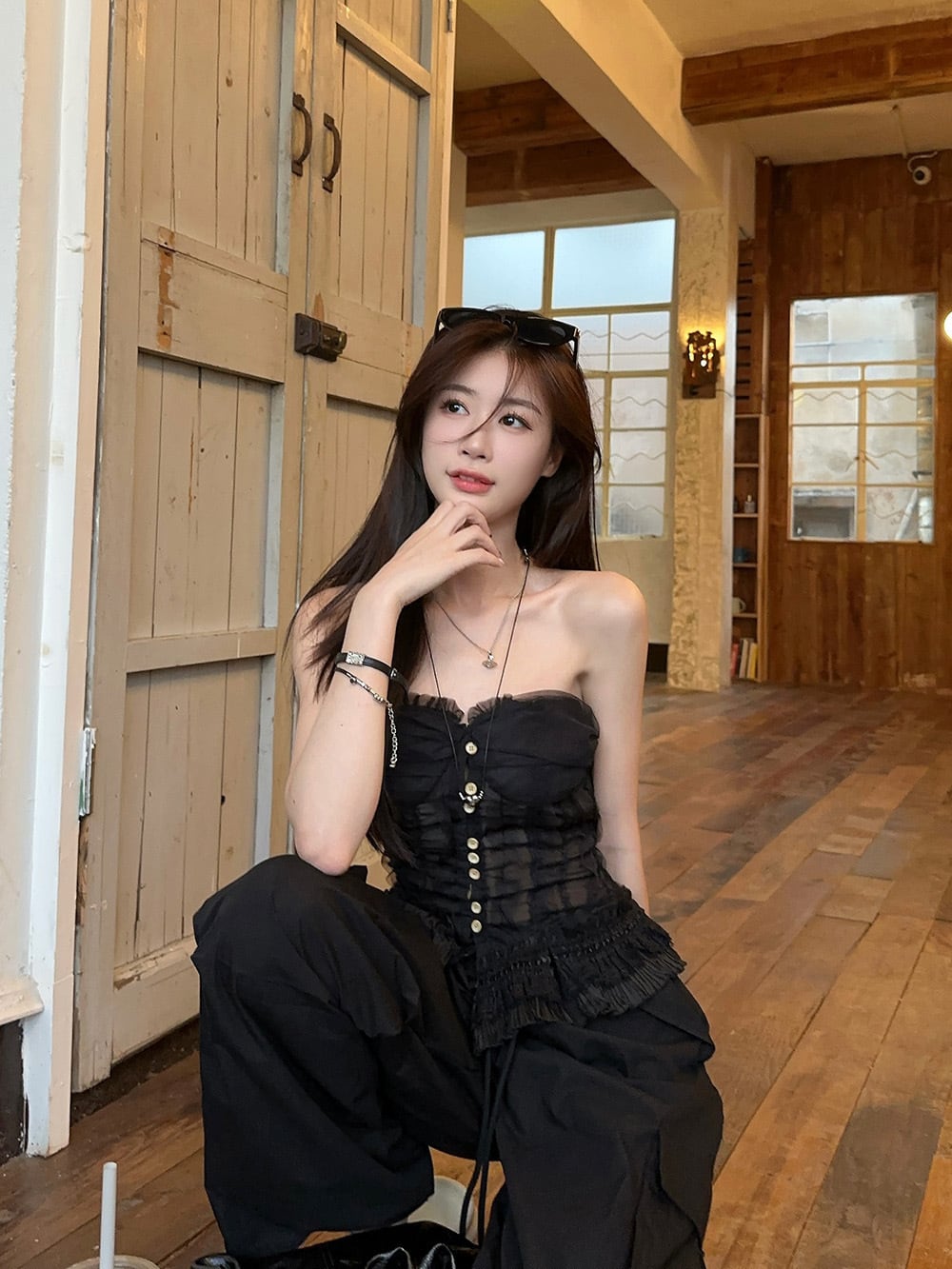 【tops】レースベアトップ　M24808