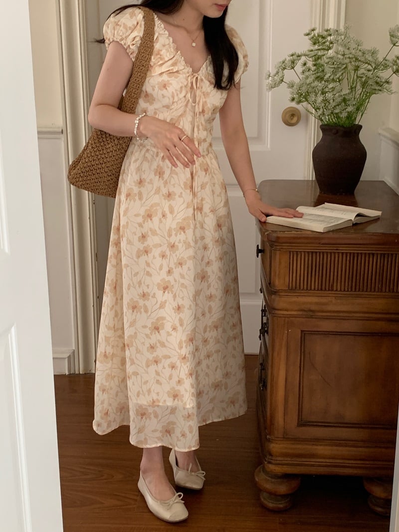 【dress】花柄ワンピース　M24469