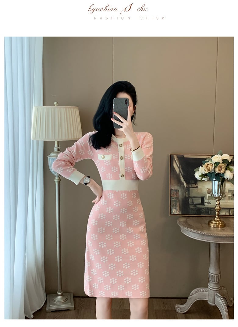【dress】ニットワンピース　M25379
