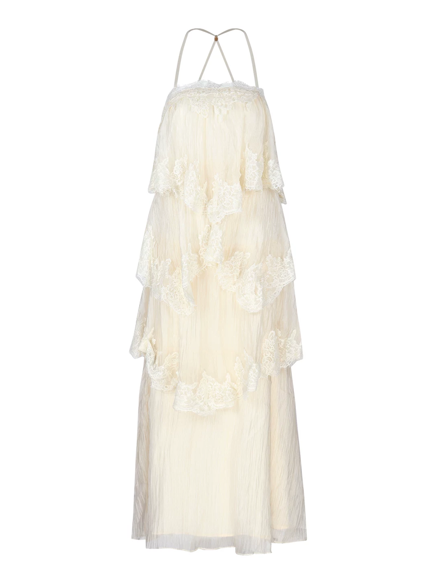 【dress】レースドッキングティアードキャミワンピース　K0557