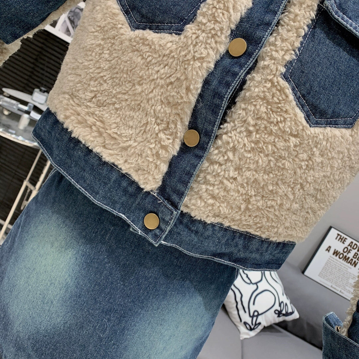 【set】ファー付きデニムセット　N2194