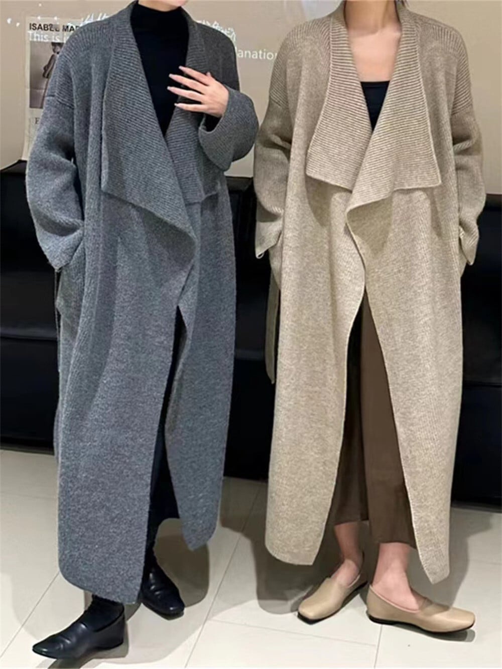 【outer】ロング丈ニットカーデ　M25614