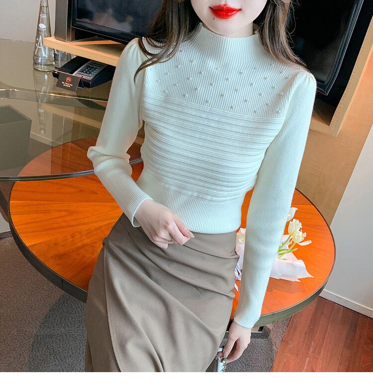 【tops】パールニットトップス　M27553