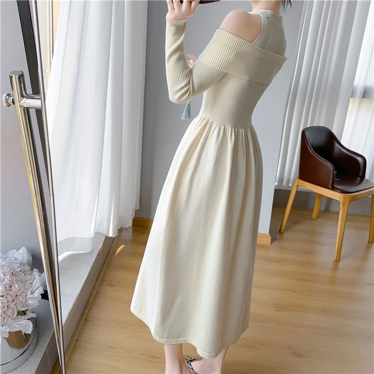 【dress】切り替えニットワンピース　M26174