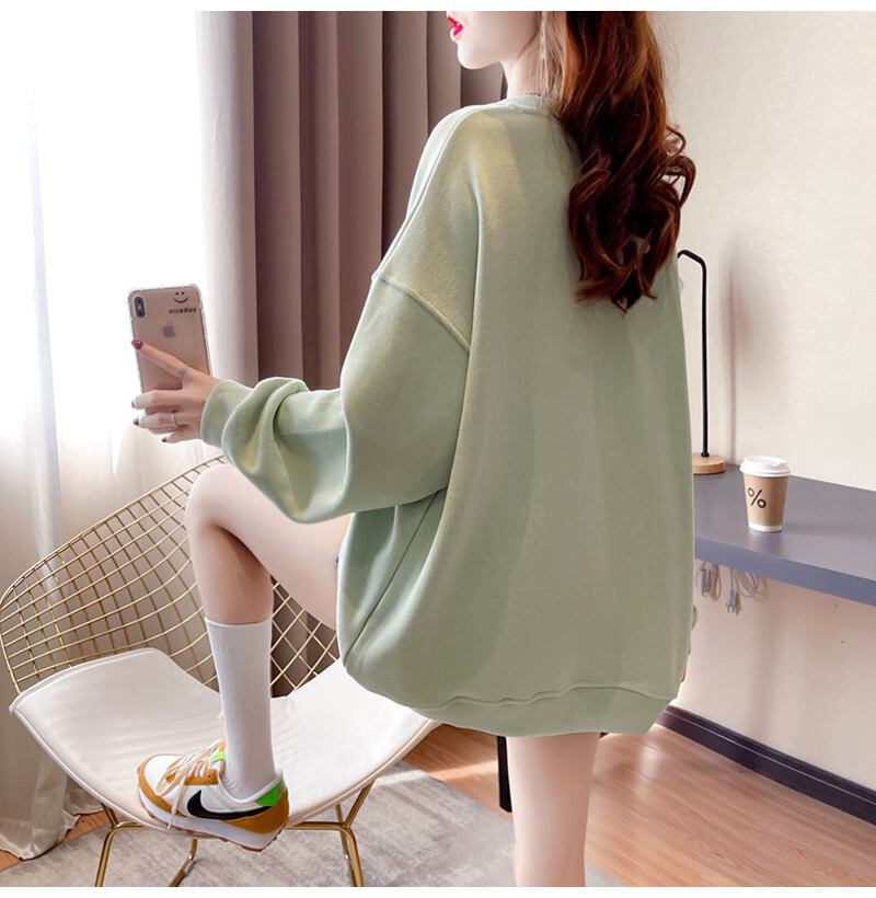 【tops】必ず目を引く秋新作〜3色ラウンドネック長袖ファッション配色英字柄着回しパーカーF0729