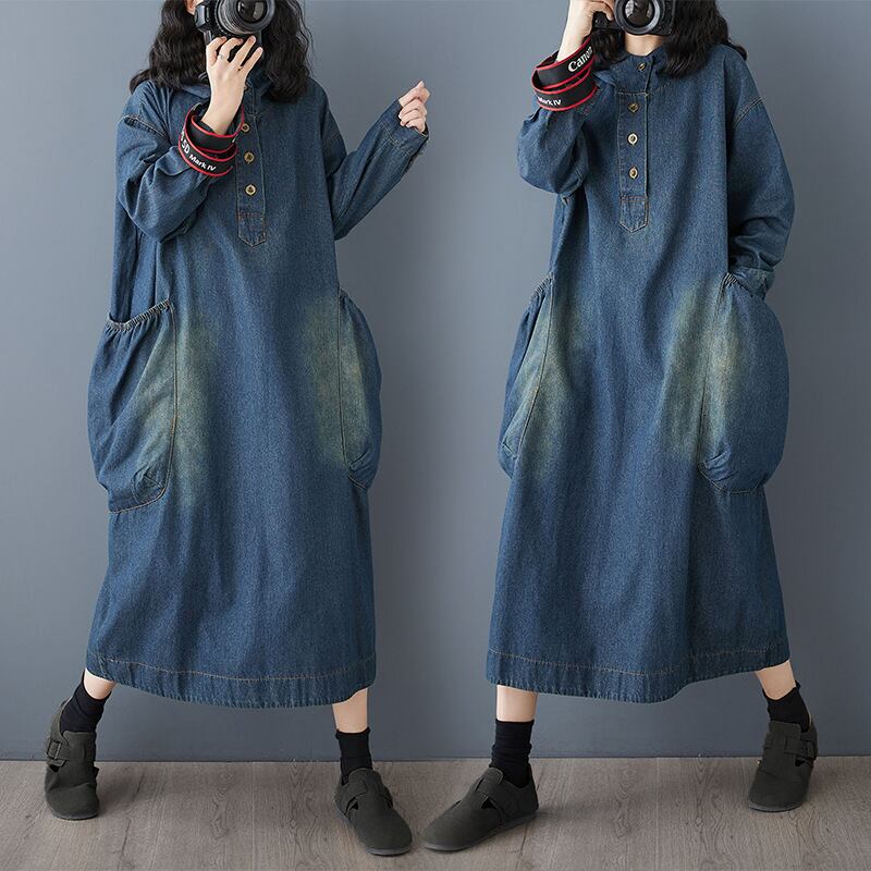 【dress】デニムカジュアルワンピース　M29674