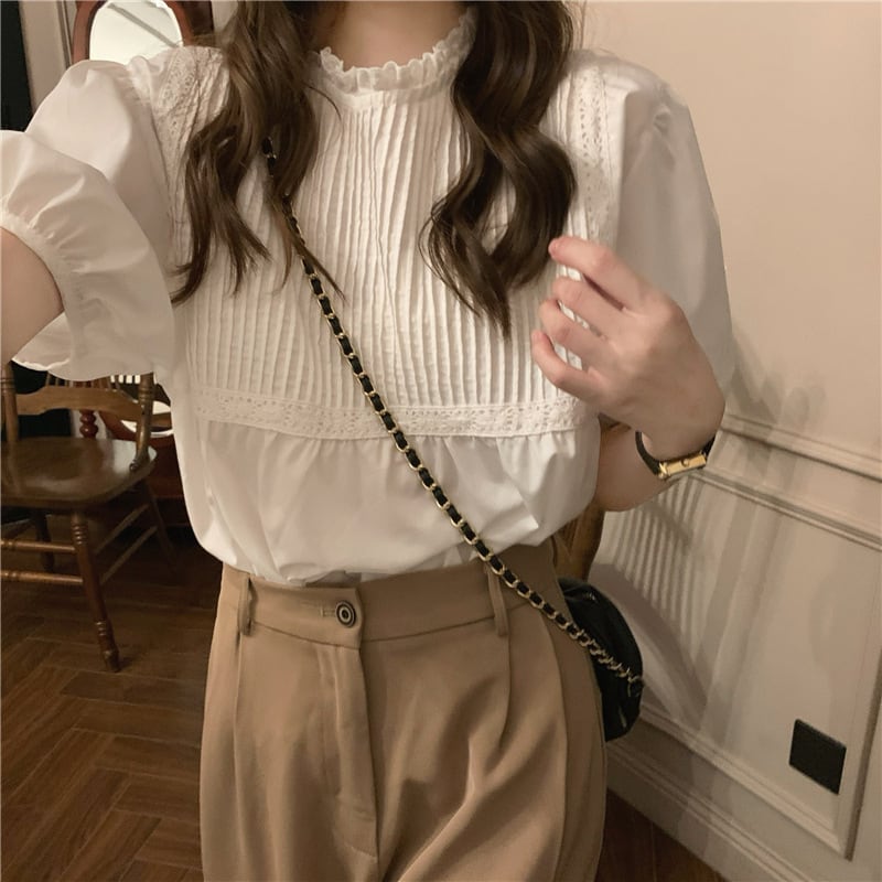 【tops】パフスリーブトップス　M25315