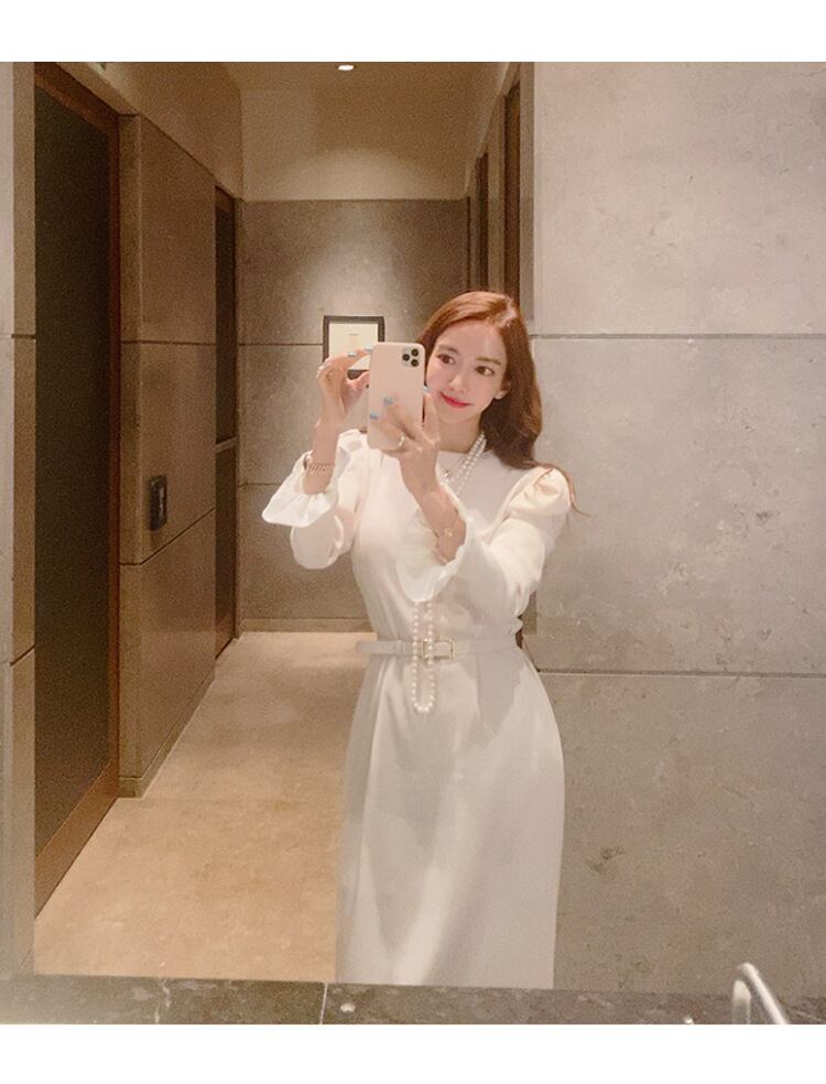 【dress】フリルドッキングワンピース　M18726