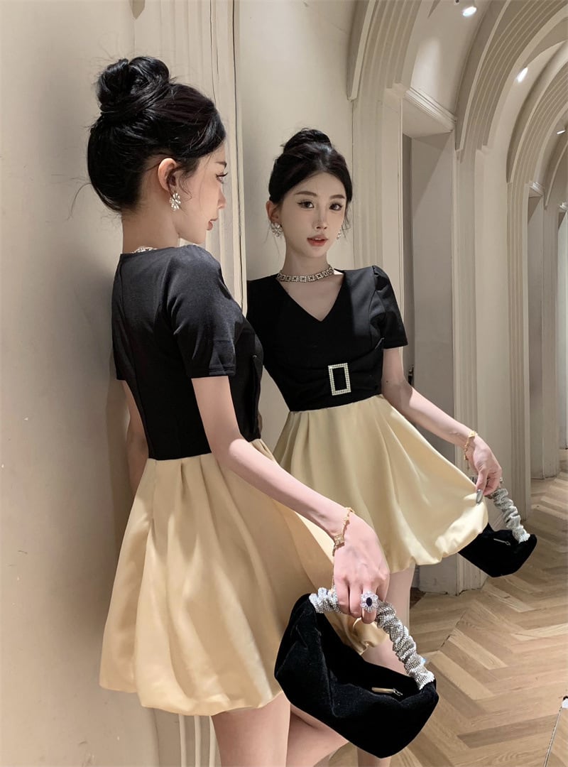 【dress】切り替えワンピース　M23965