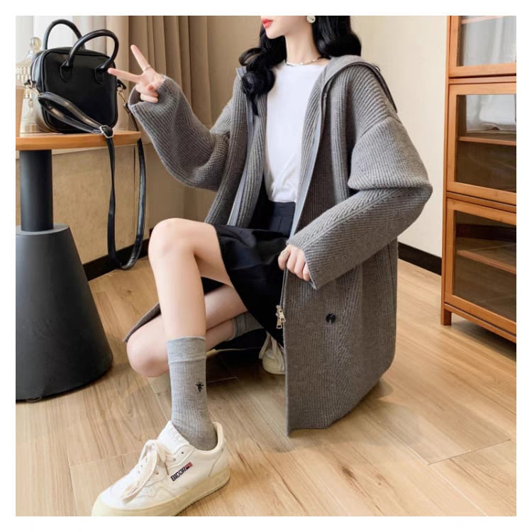 【outer】ファスナーニットカーデ　M28487