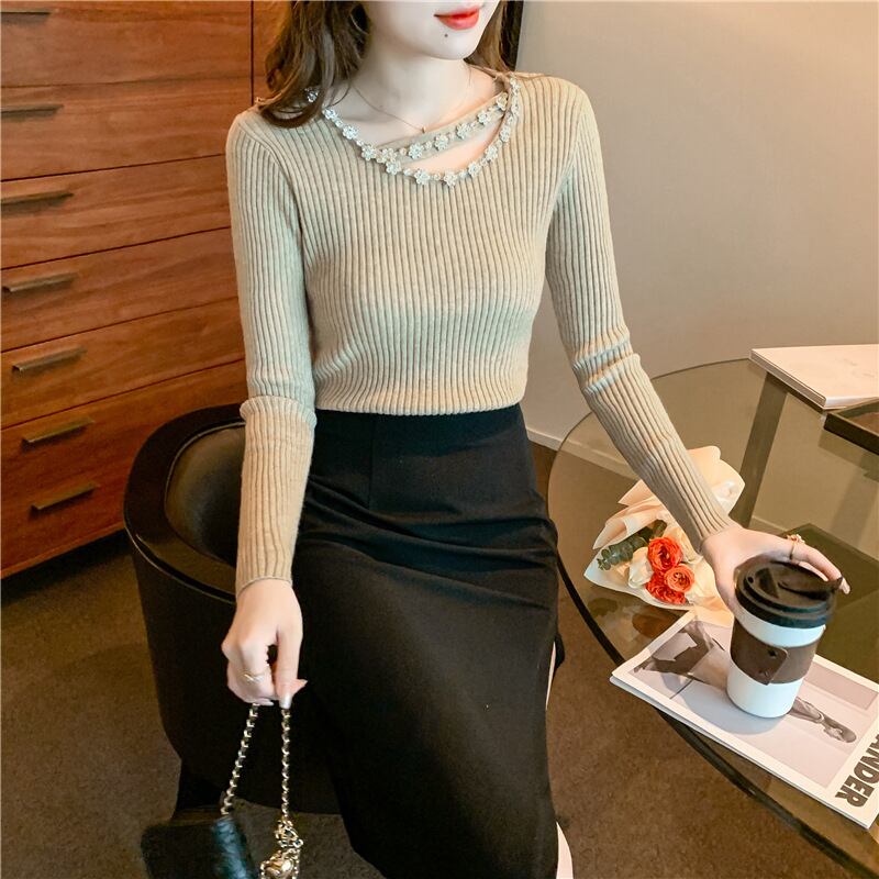 【tops】キラキラニットトップス　M19025