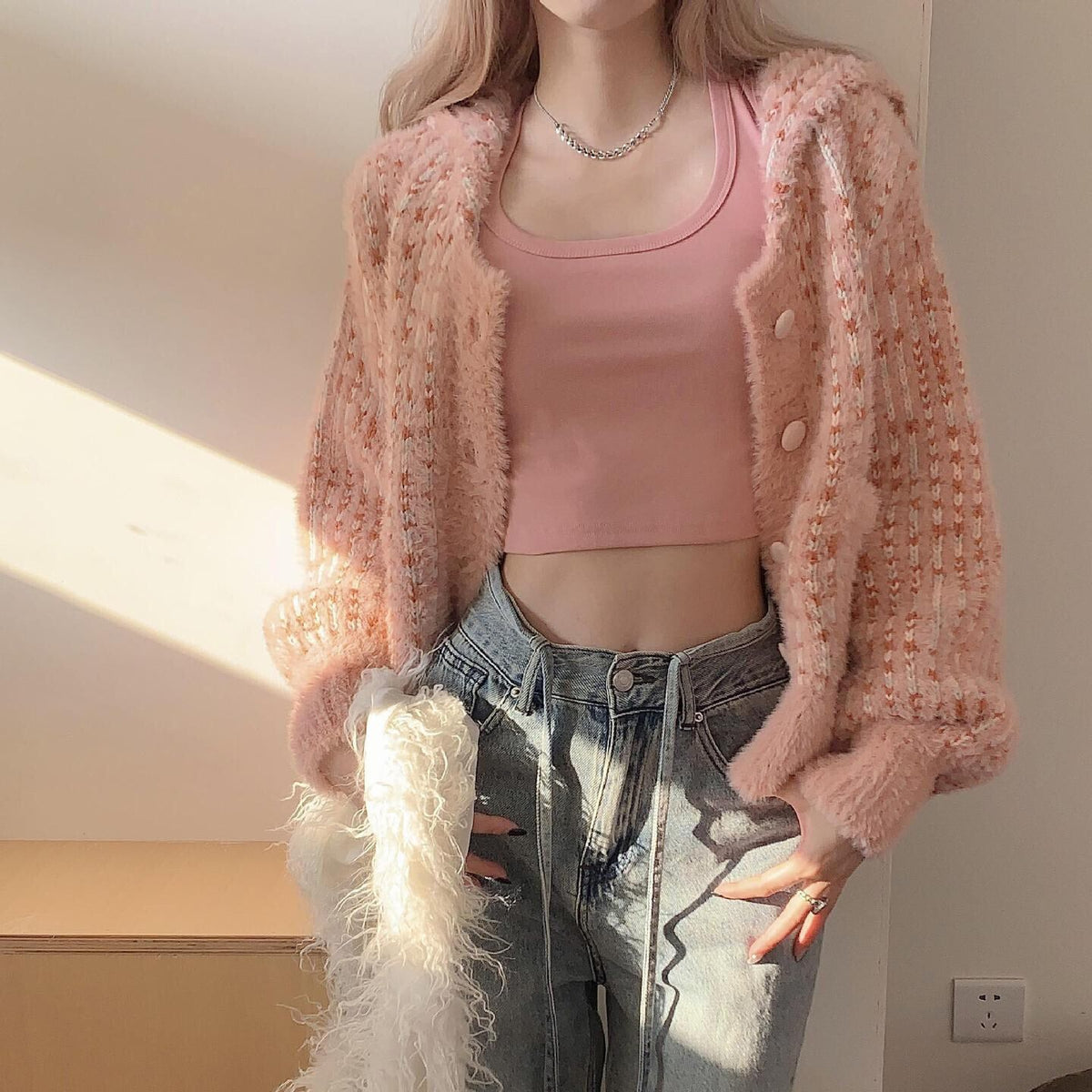 【outer】ニットカーデ　M27215