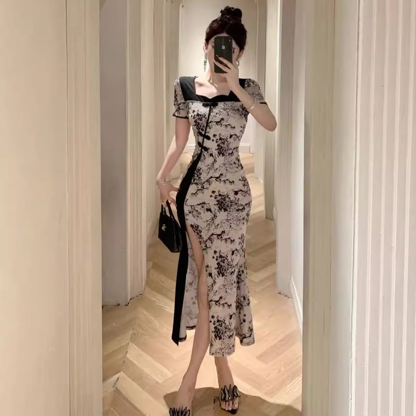 【dress】プリントワンピース　M25247