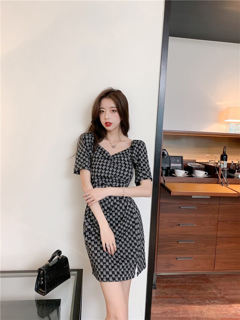 【dress】高級感  気質満点ファッションプリントデザイン着痩せ ワンピース G1309