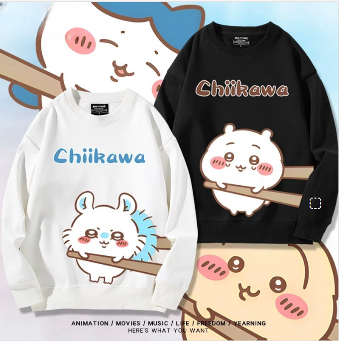 【tops】CHIIKAWAプリントプルオーバー（ 男女兼用）K0204