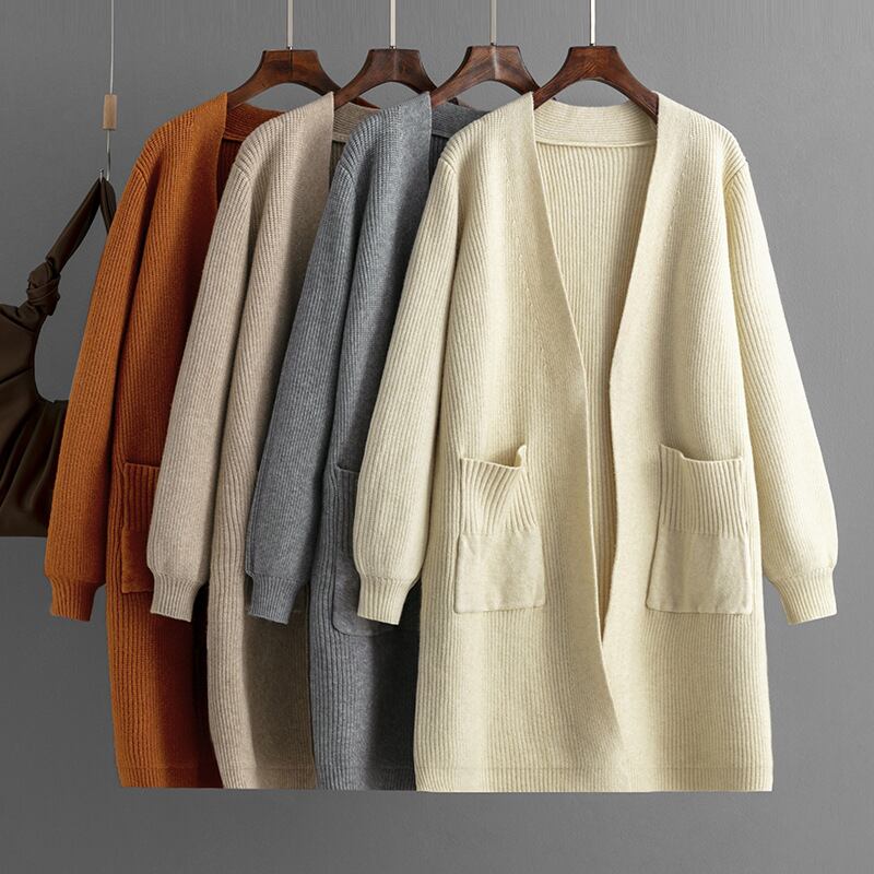 【outer】アウトポケットニットカーデ　M18415