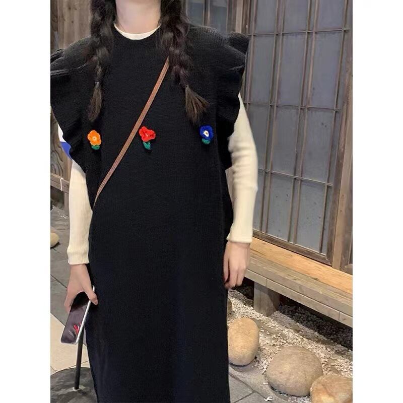 【dress】ノースリーブニットワンピース　M18441